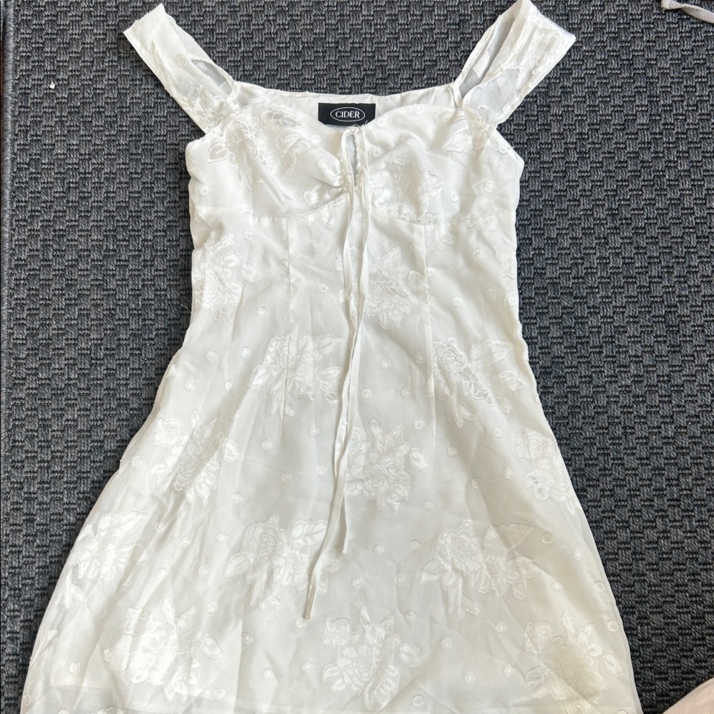 White Floral Dress